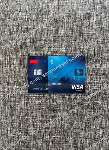 Costa Rica The Bank of Costa Rica (BCR) visa business card photolook front